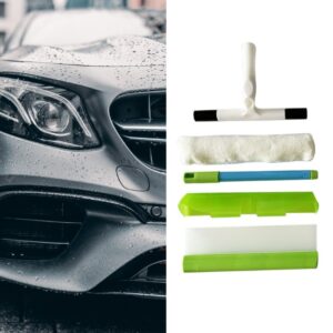 Premium Car Wash Mops With Removable Microfiber Cloth 12 Inch Silicone Squeegee