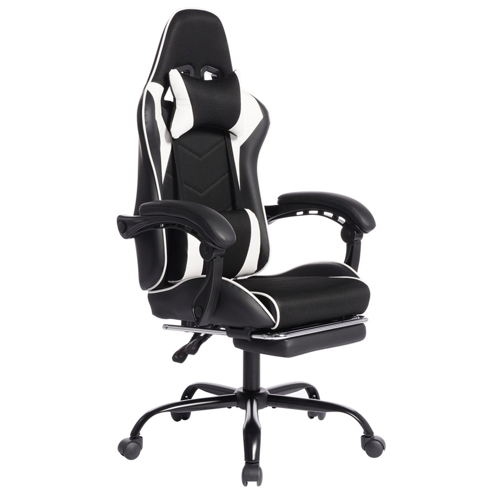 Silla Gaming E-Sports Asiento de Conducción Coche Deportivo Material PU-