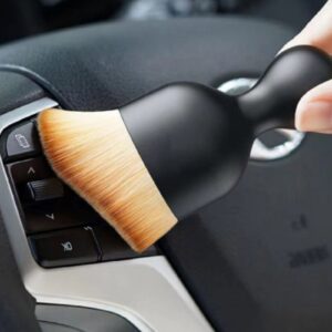 Cepillo de eliminación de polvo interior de automóvil pequeño limpieza detalles automotrices limpio negro-