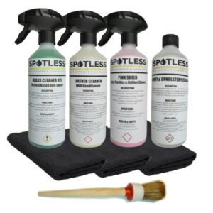 Paquete de limpieza interior de automóviles de 1 L limpiador de tablero de cuero vidrio alfombra rosa brillo rosa-