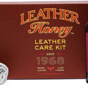 Kit completo de cuidado Leather Honey: limpiador, acondicionador, 2 paños... -