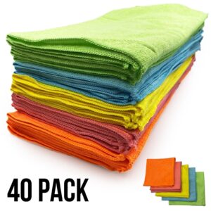 Paños de microfibra 40x40 limpieza secado 40 piezas ventana cocina limpieza coche grande-
