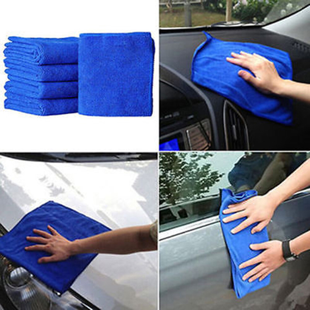 10 X LARGE MICROFIBRE CLEANING AUTO CAR DETAILING SOFT CLOTHS WASH TOWEL DUSTER - Image 2