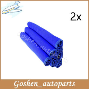 2x Toalla de limpieza de nanofibra tono azul para lavado de autos toallas de secado-