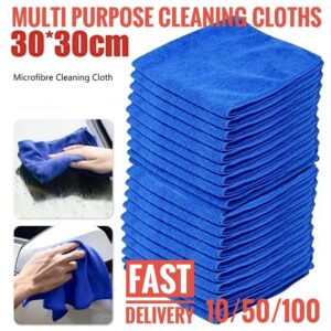 10 paños de microfibra 30 x 30 paños de limpieza multiusos para el hogar y el coche -
