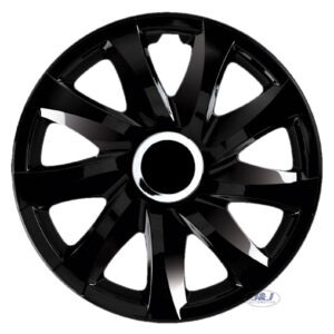Juego de 4 tapas de bujes negras brillantes de 16 pulgadas Drift de 16"-