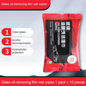 10x Toallitas de limpieza de película de aceite para automóvil Removedor de película de aceite de vidrio Toallitas de limpieza de parabrisas-