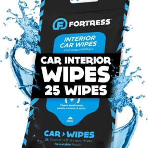 Toallitas interiores de coche Fortress (25 ct.) para limpieza interior de coche-