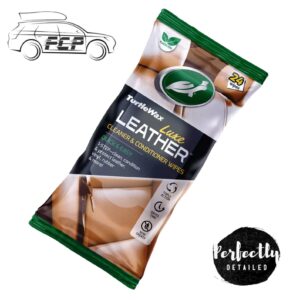 Toallitas de cuero Turtle Wax Luxe limpiador de cuero interior de automóvil rápido y fácil -