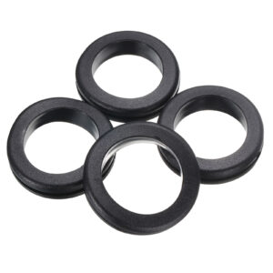 4 piezas, ojales de goma 40x45 mm, ojal de cortafuegos automotriz para cableado, negro-