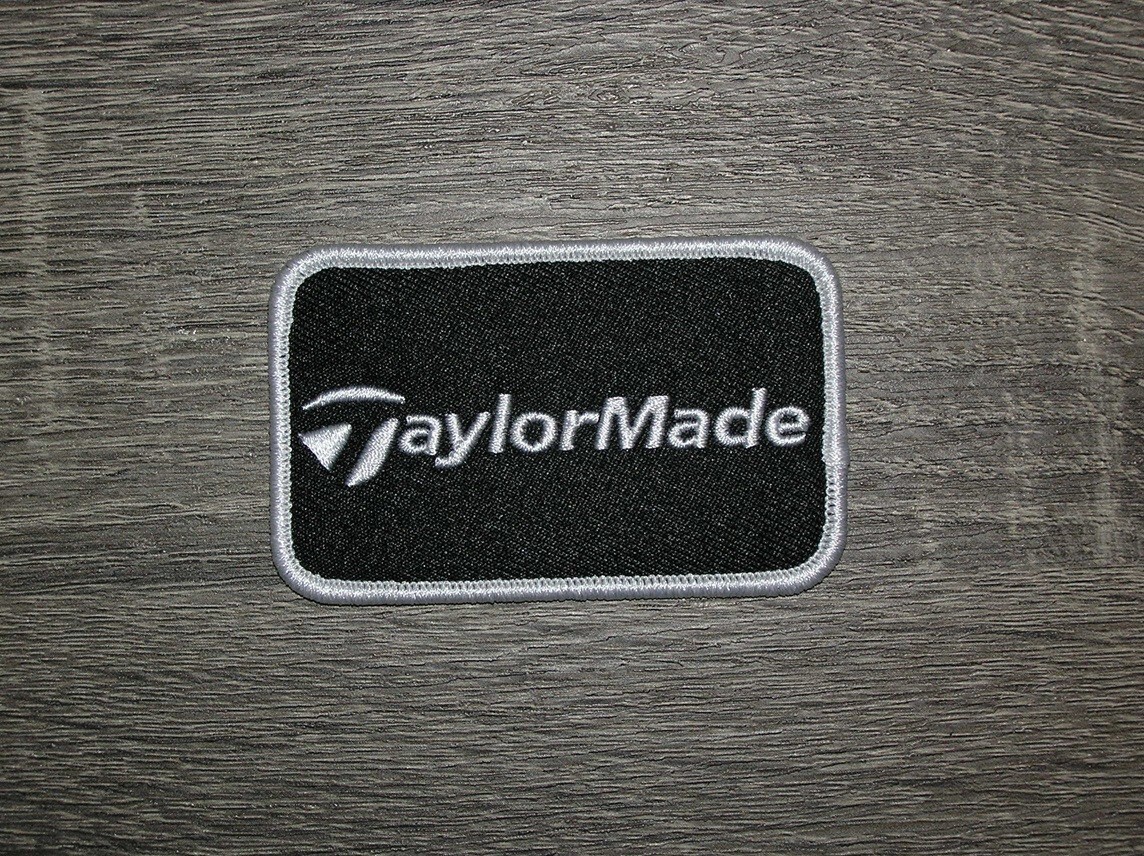 Parche bordado de hierro para golf TaylorMade de 3" x 2"-
