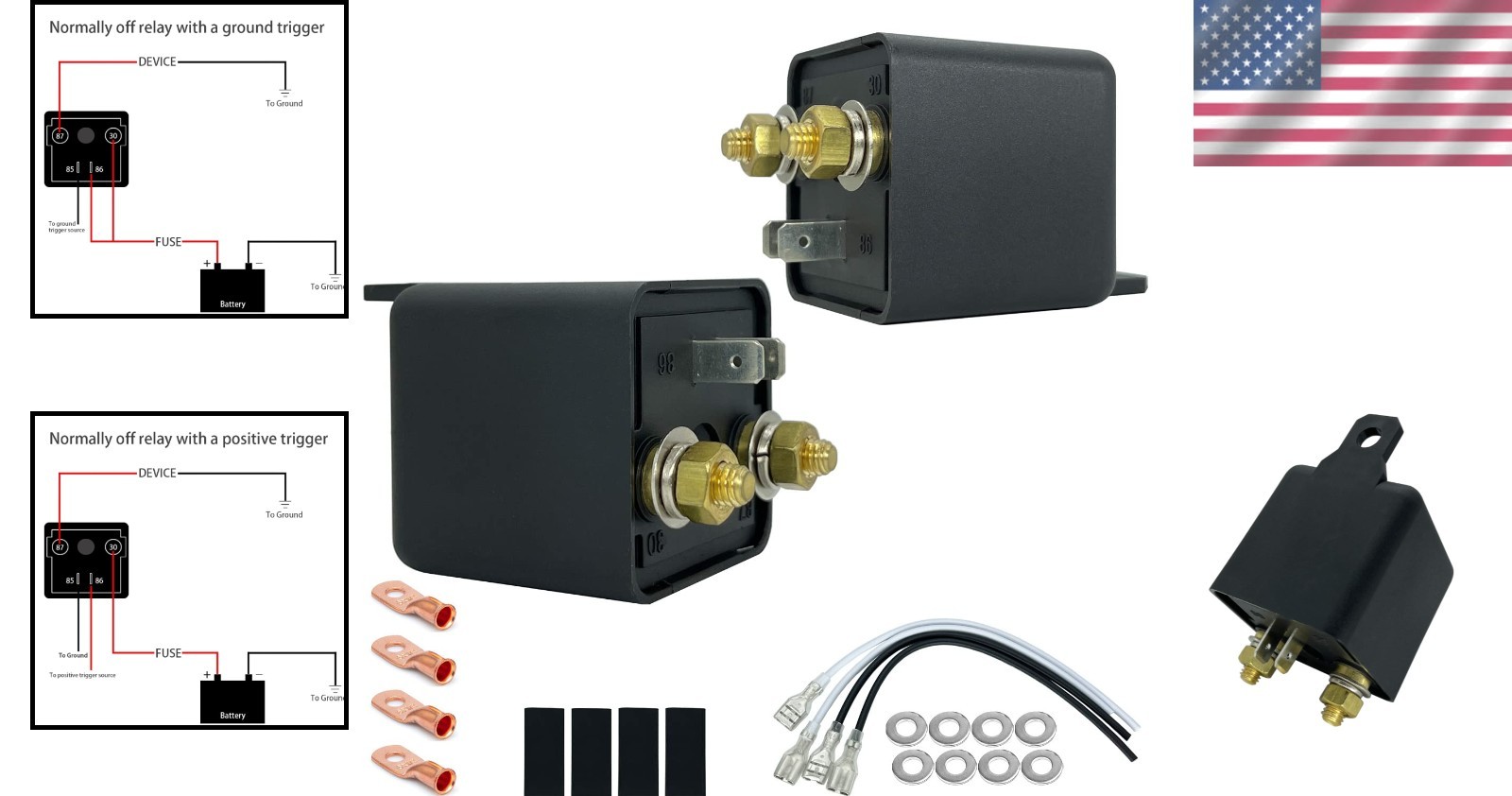 Relé de carga dividido 12V DC 120A - 4 pines de alta resistencia para condiciones difíciles- - Image 2