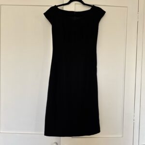 Vestido a medida negro mezcla seda - Talla UK 8 - Perfecto estado-