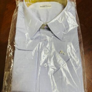 Camisa de vestir azul claro hecha a medida (ajuste regular, puño regular) versión 1-
