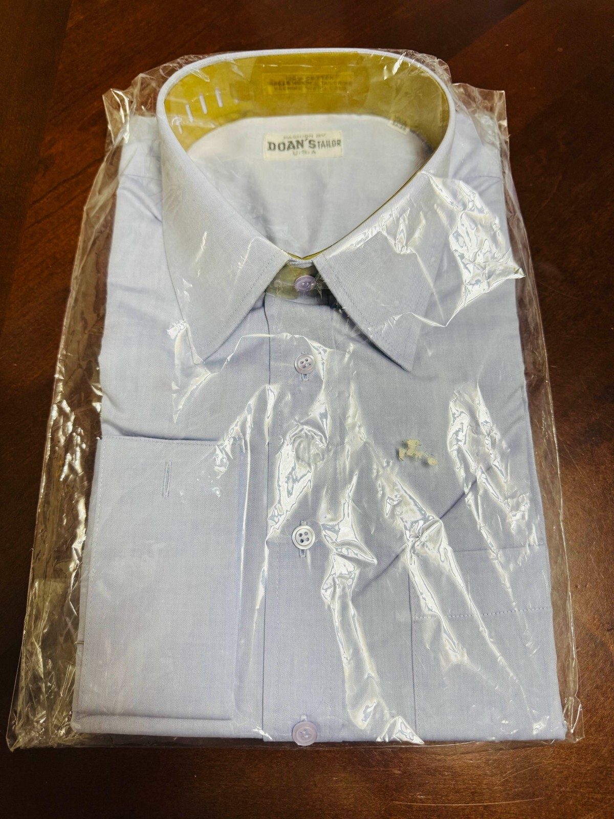 Camisa de vestir azul claro hecha a medida (ajuste regular, puño regular) versión 1-