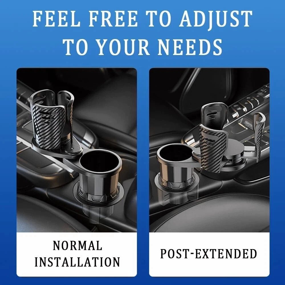 2 in 1 360° Rotatable Automotive Cup Holders Multifunctional Car Cup Holder - Image 4