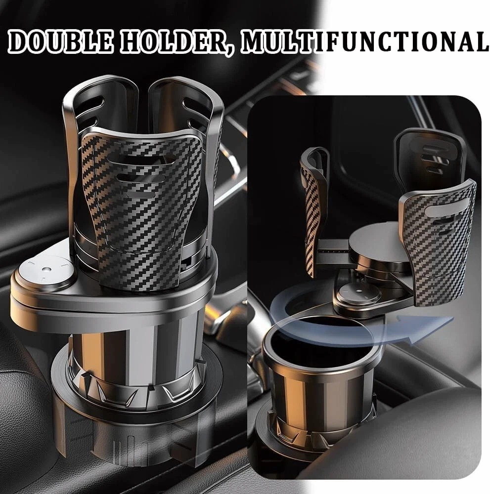 2 in 1 360° Rotatable Automotive Cup Holders Multifunctional Car Cup Holder - Image 5