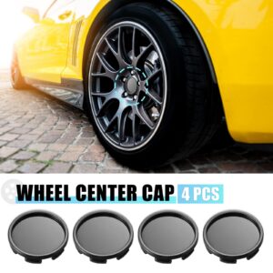 4 Piezas 58mm Diámetro Negro 6 Clips Automotriz Rueda Centro Neumático Tapacubos Cubierta-