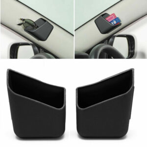 2x Organizador de accesorios interiores para automóviles Bolsa de almacenamiento Caja Soporte Negro para llaves-