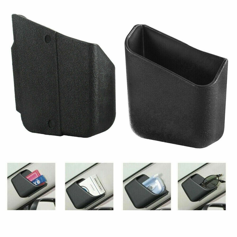 2x Organizador de accesorios interiores para automóviles Bolsa de almacenamiento Caja Soporte Negro para llaves-