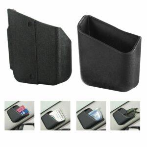 2x Organizador de accesorios interiores para automóviles Bolsa de almacenamiento Caja Soporte Negro para llaves-
