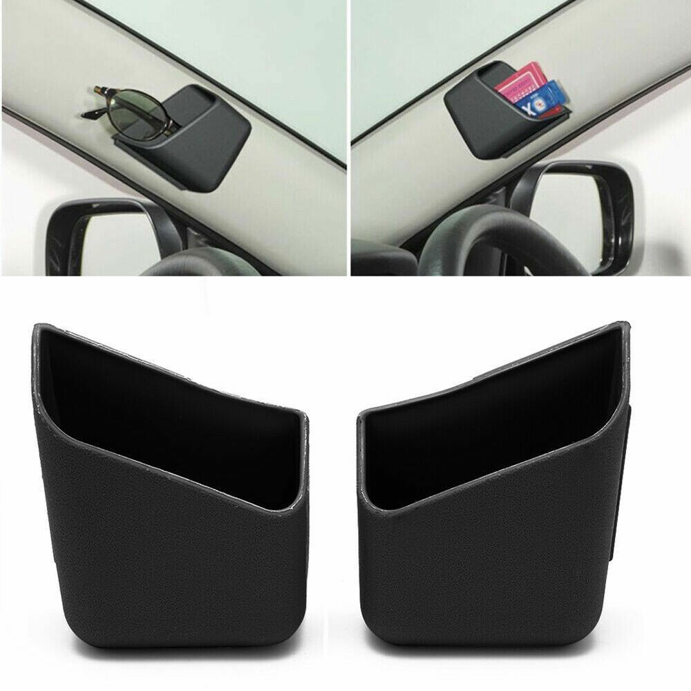 2x Organizador de accesorios interiores para automóviles Bolsa de almacenamiento Caja Soporte Negro para llaves- - Image 2