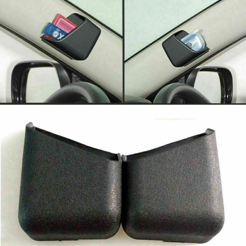 2x Organizador de accesorios interiores para automóviles Bolsa de almacenamiento Caja Soporte Negro para llaves- - Image 3