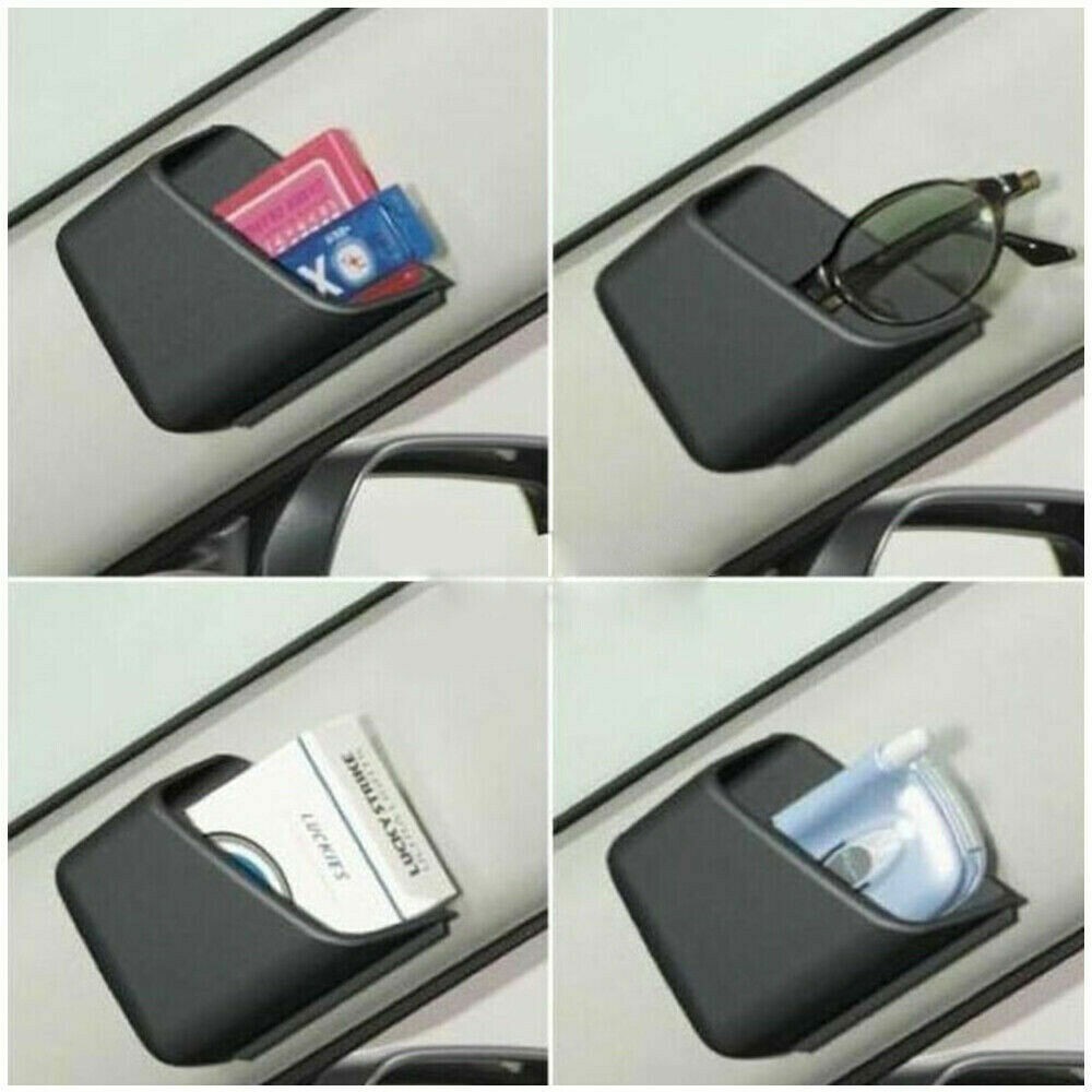 2x Organizador de accesorios interiores para automóviles Bolsa de almacenamiento Caja Soporte Negro para llaves- - Image 5