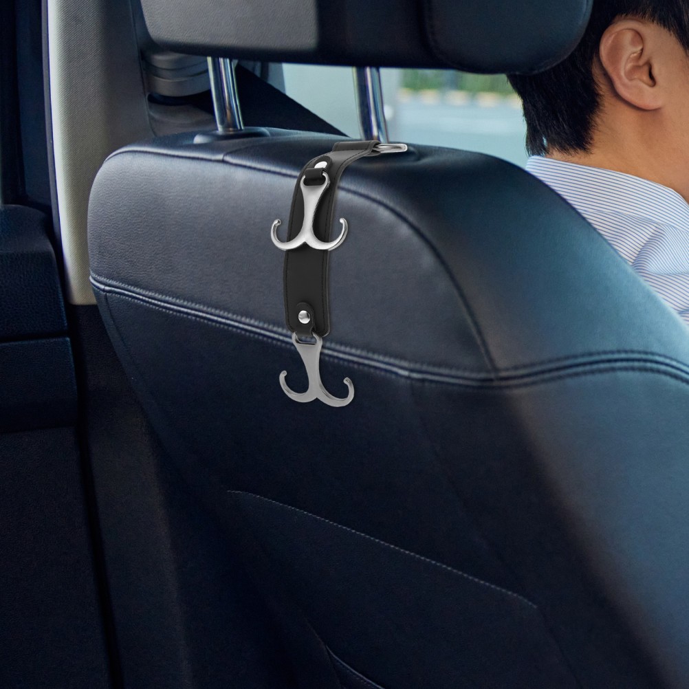 Gancho para coche porta cartera accesorios interiores automotrices organizadores de respaldo de asiento- - Image 4