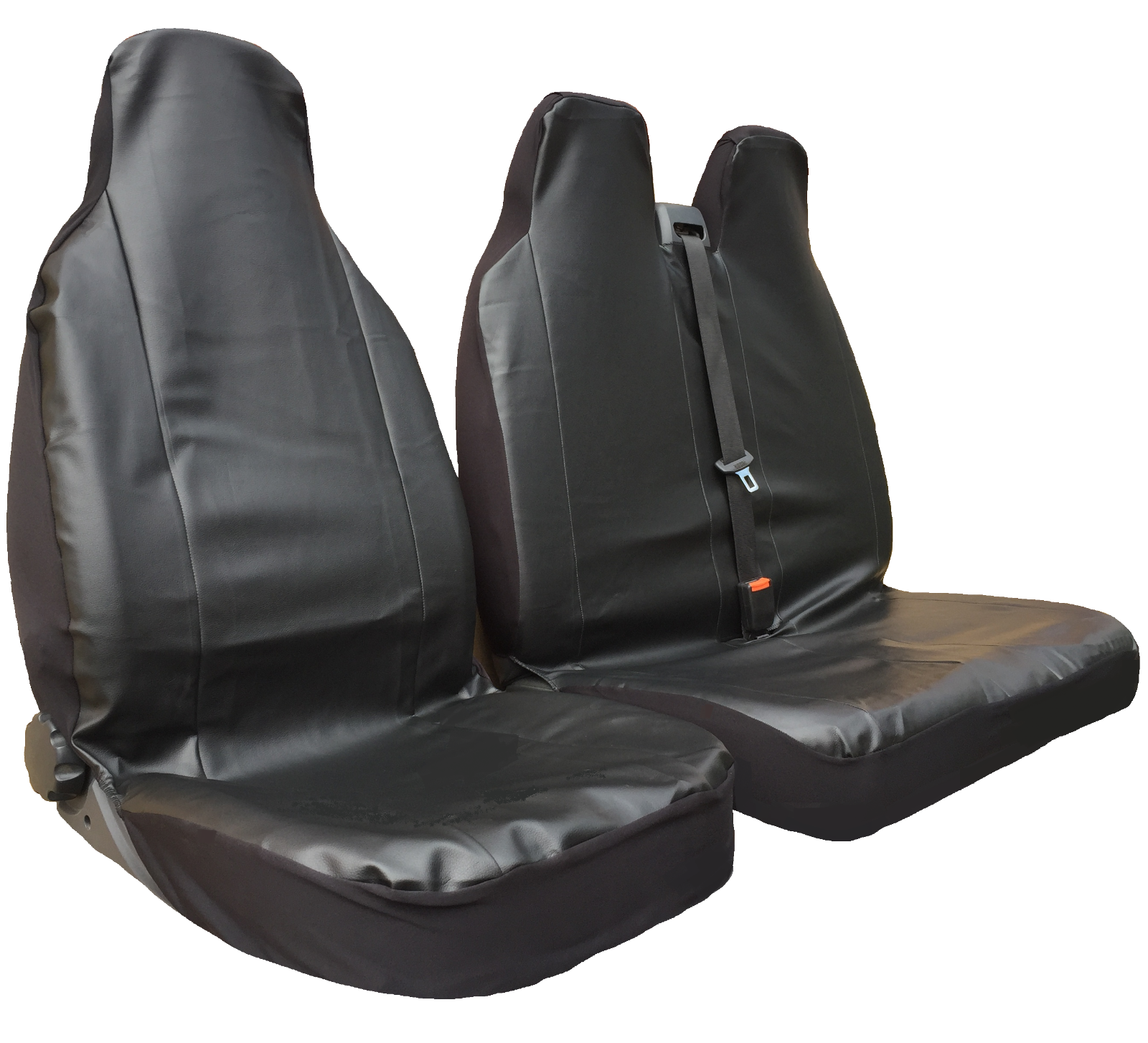 Funda de asiento de furgoneta Shield Autocare © resistente al agua con aspecto de cuero negro 2+1 - - Image 3