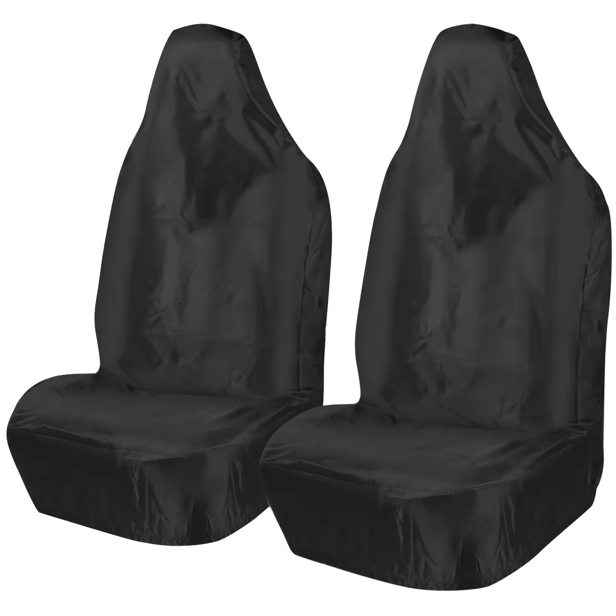 AJUSTE UNIVERSAL - Fundas de asiento delantero de alta resistencia impermeables duraderas negras 2 piezas-