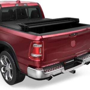 Soft Quad Truck Bed Tonneau Cover Compatible for 2002-2024 2025 Dodge Ram 1500 F