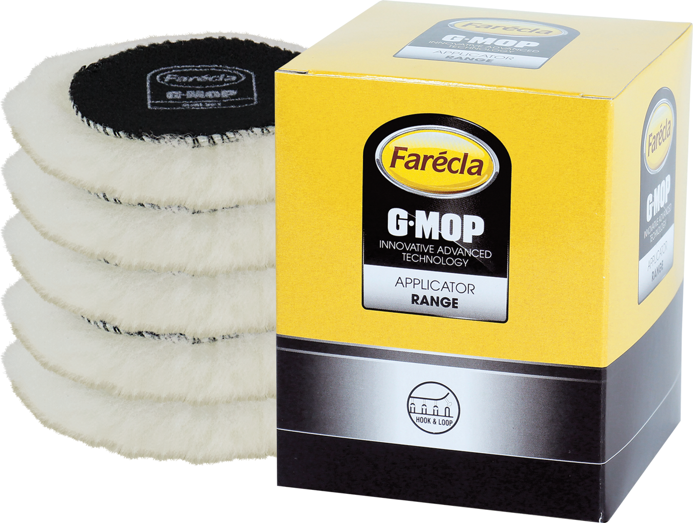 ALMOHADILLA DE PULIDO DE GANCHO Y BUCLE DE LANA DE CORDERO FARECLA GML301 3 PULGADAS - CAJA DE 5-