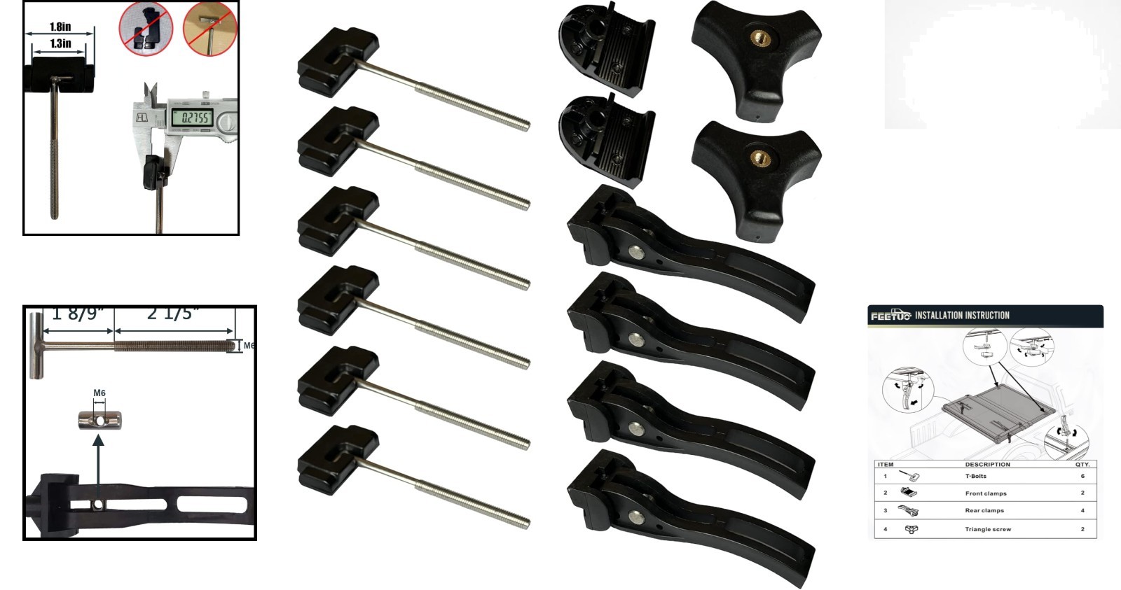 Universal Tonneau Cover Replacement Kit for Hard Tri-Fold & Quad-Fold Models - Image 2