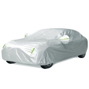 Funda Coche Impermeable Exterior Coche Fundas para Automóviles con Algodón-
