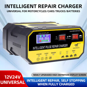 Cargador de batería automotriz universal 12v24v máquina de carga rápida completamente automática-