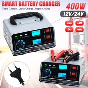 400W 30A Cargador de Batería Inteligente Coche 12/24V Coche Camión Cargador de Batería*!-