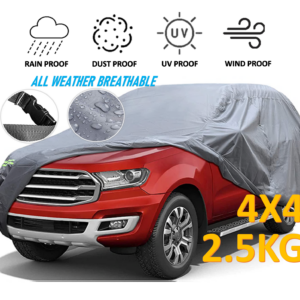 Cubierta de automóvil resistente al agua transpirable contra la lluvia polvo a prueba de rayos UV para todo clima - 4x4 SUV-