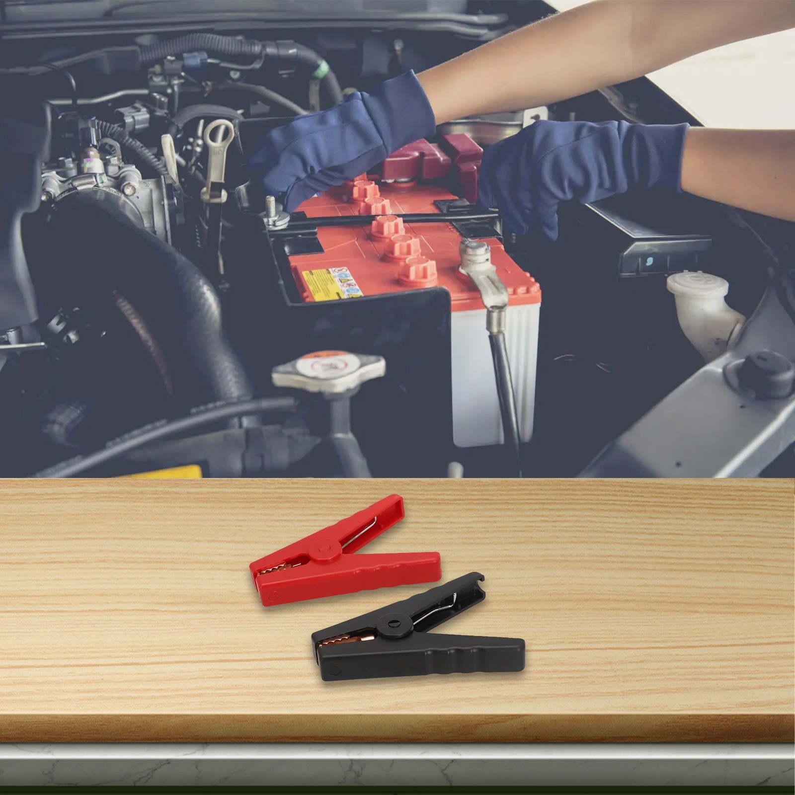 Clips de cocodrilo aislados Quick Connect 100A para carga automotriz 2 piezas- - Image 4