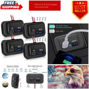 Salida USB de carga rápida de 48 W - Ideal para casas rodantes, barcos y aplicaciones automotrices-