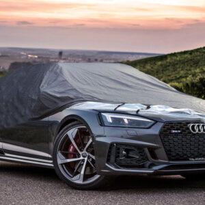 Cubierta de coche resistente - protección contra todo clima - forrada de algodón impermeable - mediana-
