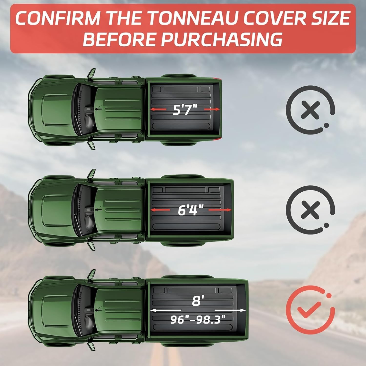 Soft Roll up Truck Bed Tonneau Cover Compatible with 2002-2024 Dodge Ram 1500 (1 - Image 3