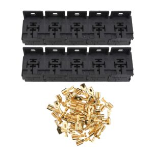 Juego de 10 soportes de enchufe de relé para un control eficiente de dispositivos automotrices-