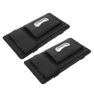 2 Piezas Multifuncional Automotriz Parasol Dispositivo de Almacenamiento Gafas de Sol Soporte-