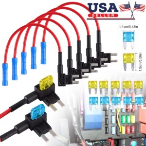 Kit Adaptador Fuse TAP 12V 15 Amp 20Amp Coche Add-a-Circuit Mini ATM APM Blade 15PCS-