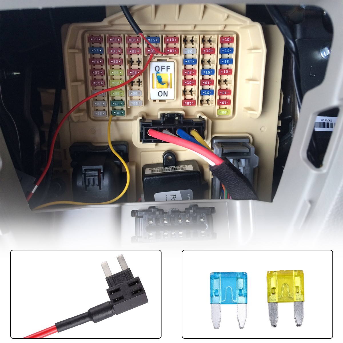 Kit Adaptador Fuse TAP 12V 15 Amp 20Amp Coche Add-a-Circuit Mini ATM APM Blade 15PCS- - Image 3