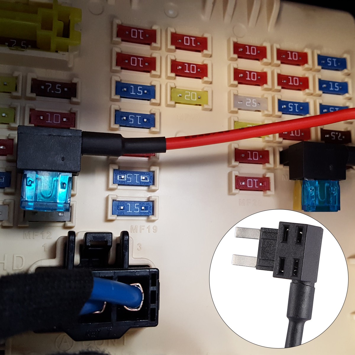 Kit Adaptador Fuse TAP 12V 15 Amp 20Amp Coche Add-a-Circuit Mini ATM APM Blade 15PCS- - Image 4
