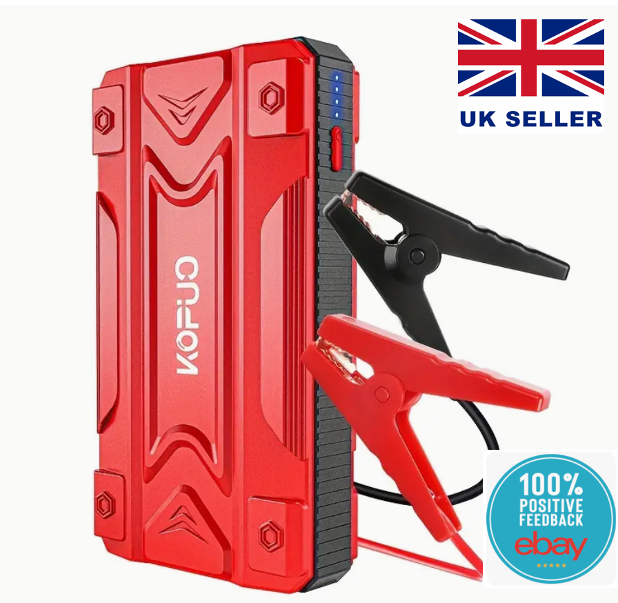 Portable Car Battery Jump Starter Emergency Power Bank, starts up to 6L vehicles
