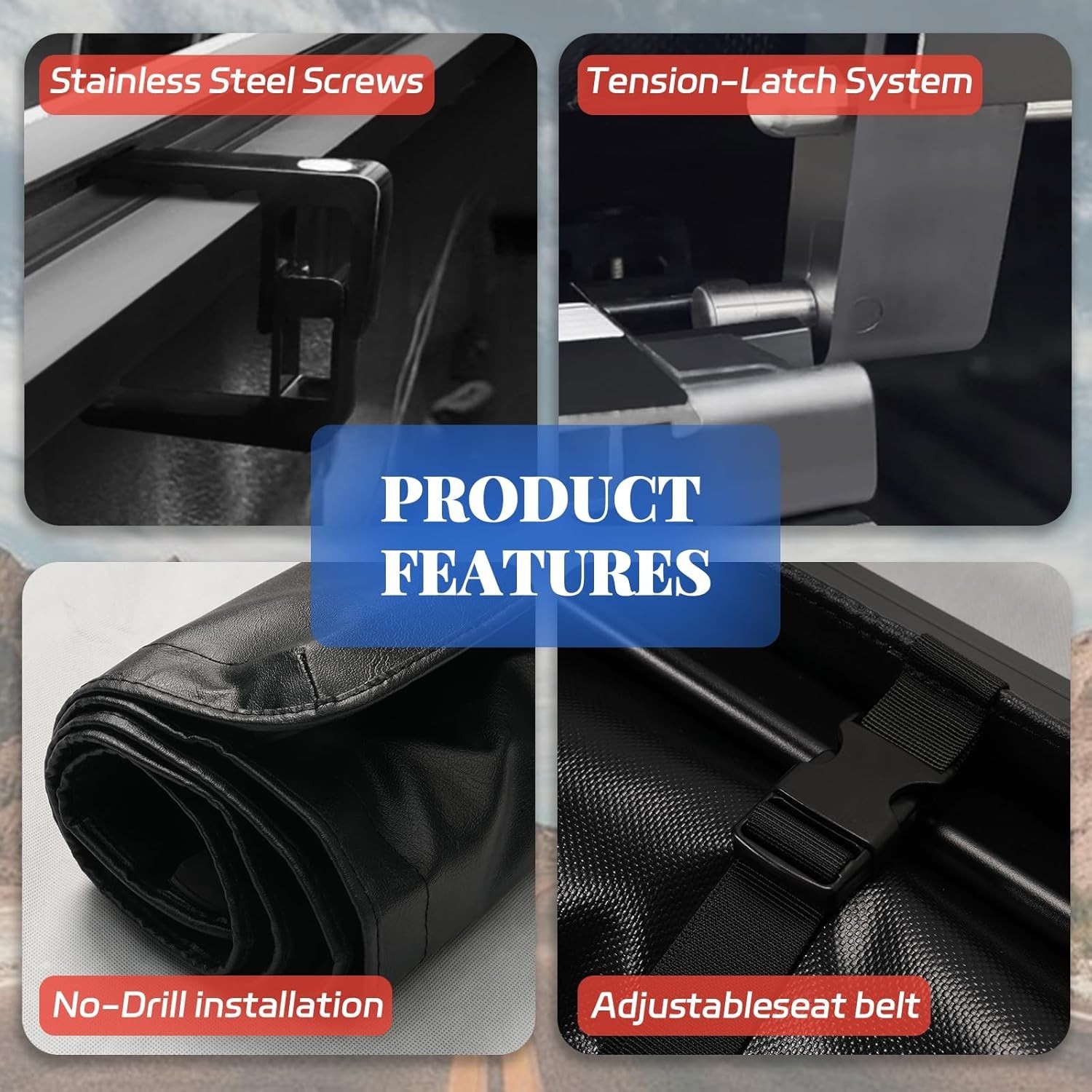 Soft Roll up Truck Bed Tonneau Cover Compatible with 2002-2024 Dodge Ram 1500 (1 - Image 5