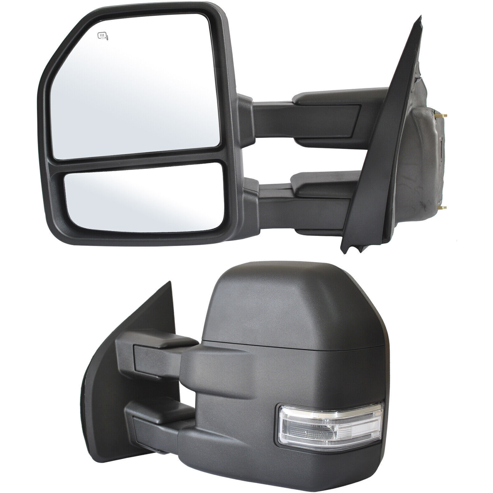 Par de espejos retrovisores de remolque para camioneta Ford F150 2015-20 sensor de temperatura térmico eléctrico-